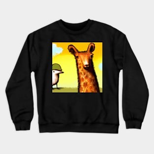Vivid giraffe painting Crewneck Sweatshirt
